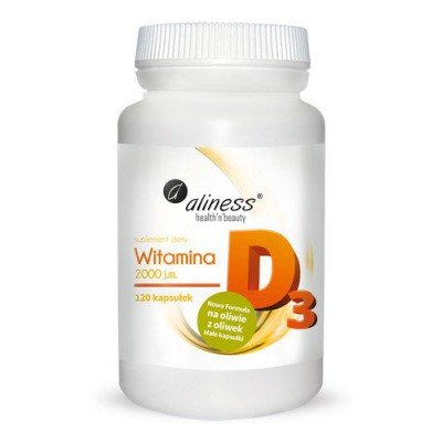 Suplement diety, ALINESS Witamina D3 2000 j.m - 120 kaps. Aliness
