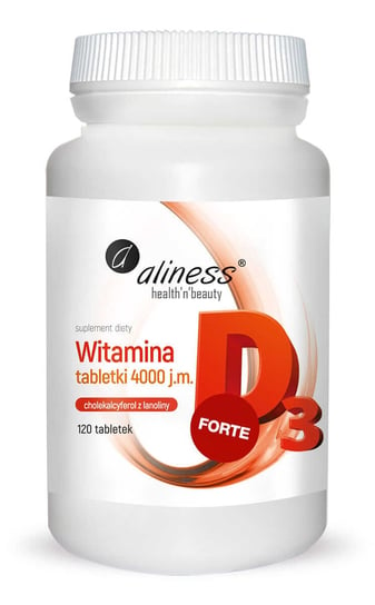 Suplement diety, ALINESS Witamina D3 4000 j.m. FORTE 120 tab. Aliness