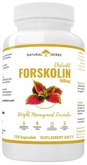 Suplement diety, AltoPharma, Forskolin Premium Plus 4:1 400mg, 120 kaps. Inna marka
