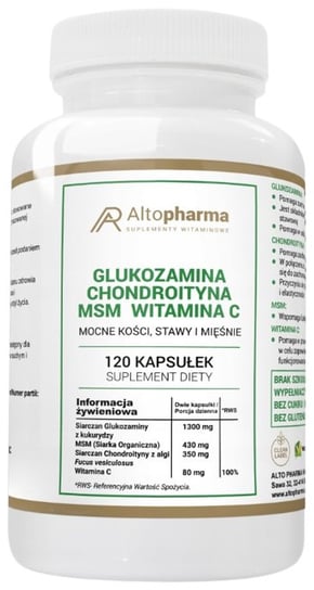 Suplement diety, AltoPharma, Glukozamina Chondroityna MSM Witamina C, 120 kaps. Inna marka