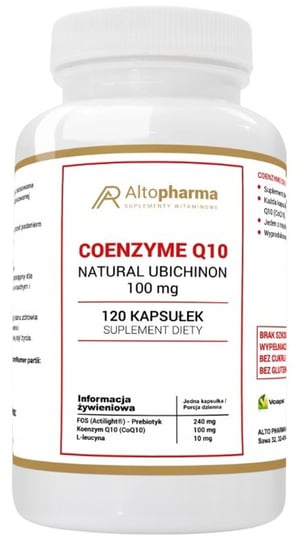Suplement diety, AltoPharma, Koenzym Q10 Forte 100mg CoQ10 Ubichinon, 120 Kaps. Inna marka
