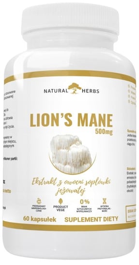 Suplement diety, AltoPharma, Lion's Mane 500 mg ekstrakt z owocni soplówki jeżowatej, 60 kaps. Inna marka