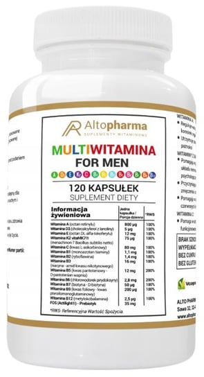 Suplement diety, Altopharma, Multi Witamina Dla Mężczyzn, 120 Kaps. ALTO PHARMA