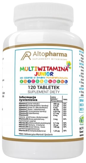 Suplement diety, Altopharma, Multi Witamina Junior Do Ssania, 120 Tabletek ALTO PHARMA