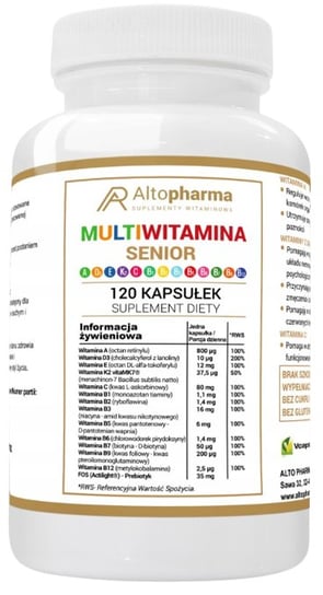 Suplement diety, Altopharma, Multi Witamina Senior, 120 Kapsułek ALTO PHARMA