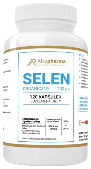 Suplement diety, Altopharma, Selen Organiczny 200µg, 120 Kaps. ALTO PHARMA