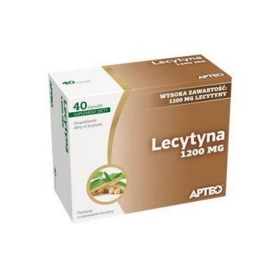 Suplement diety, Apteo, Lecytyna 1200 Mg, 40 Kapsułek APTEO