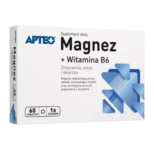 Suplement diety, Apteo, Magnez + Witamina B6, 60 tab. APTEO