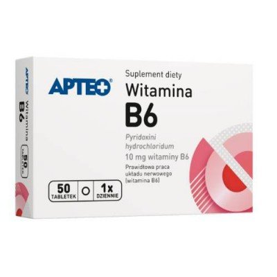 Suplement diety, Apteo, Witamina B6, 50 tabl. APTEO