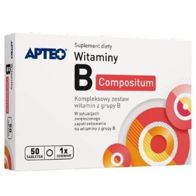 Suplement diety, Apteo, Witaminy B compositum, 50 tabletek APTEO