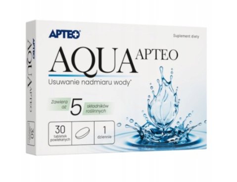 Suplement diety, Aqua Apteo, redukcja masy i wody w organizmie, 30 tabletek SYNOPTIS PHARMA