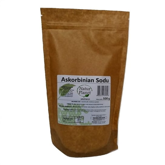 Suplement diety, Askorbinian sodu - witamina C 100%, 500g proszek, Natur Planet Natur Planet