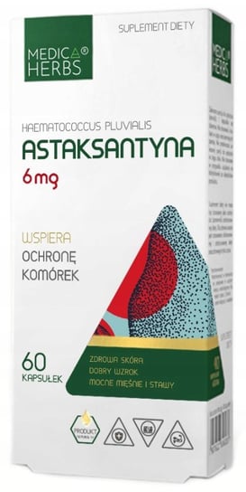 Suplement diety, Astaksantyna 6Mg 60 Kaps, Medica Herbs Medica Herbs