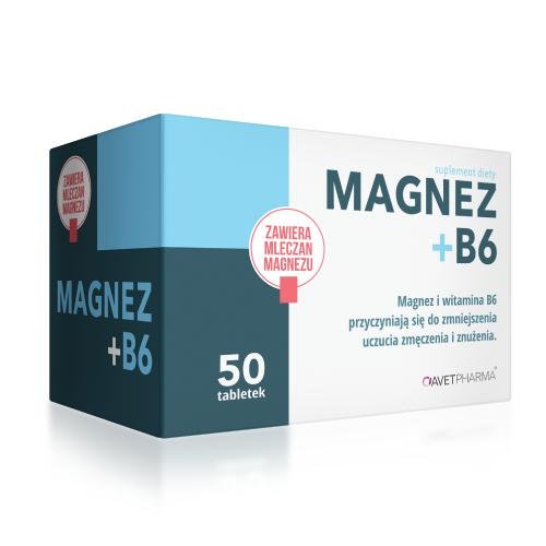Suplement diety, Avet Pharma, Magnez + B6, 50 Tab. Avet Pharma
