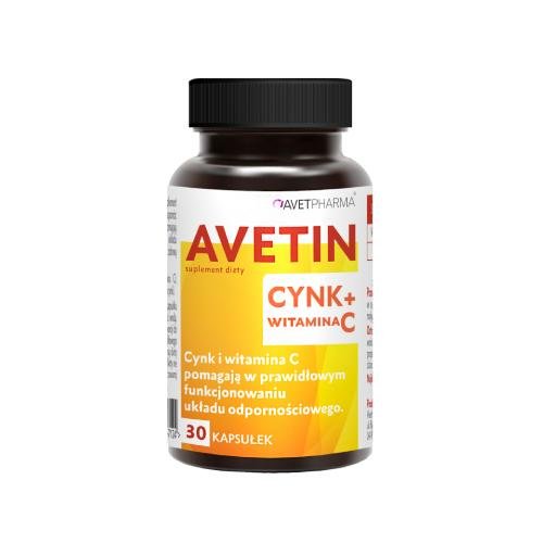 Suplement diety, Avetin Cynk + Witamina C, odporność, 30 tab. Inna marka
