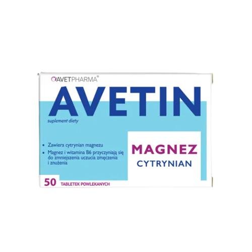 Suplement diety, Avetin, Magnez Cytrynian, 50 tab. AVET