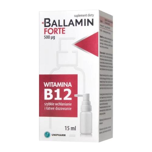 Suplement diety, Ballamin Forte, Witamina B12 500µg, 15ml Ballamin Forte