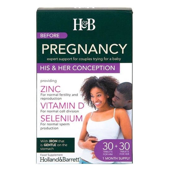 Suplement diety, Before Pregnancy His & Her Conception (30 tabl. + 30 tabl.) Holland & Barrett