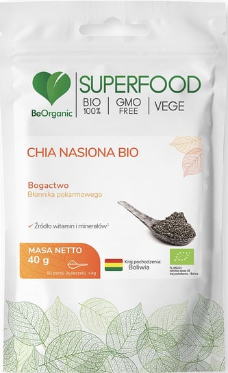 Suplement diety, Beorganic Chia Nasiona Bio 40G, Medicaline MedicaLine