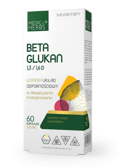 Suplement diety, Beta Glukan 1,3 / 1,6 D Medica Herbs ODPORNOŚĆ Medica Herbs