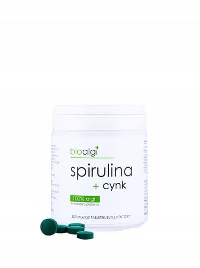 Suplement diety, Bioalgi, Spirulina + Cynk, 250 tab. bioalgi