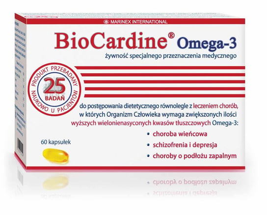 Suplement diety, BioCardine Omega-3, 60 kapsułek Marinex International Sp. z. o.o.