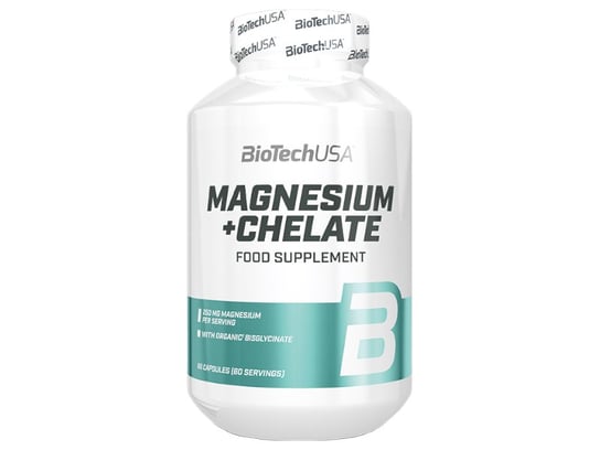 Suplement diety, BioTech, Magnesium + Chelate, 60 kaps. BioTech