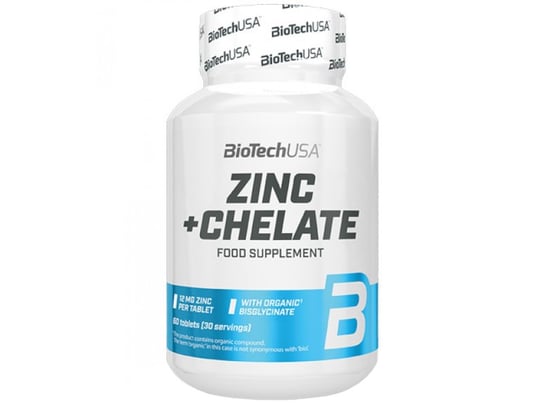 Suplement diety, BIOTECH Zinc + Chelate 60 tabl BioTech