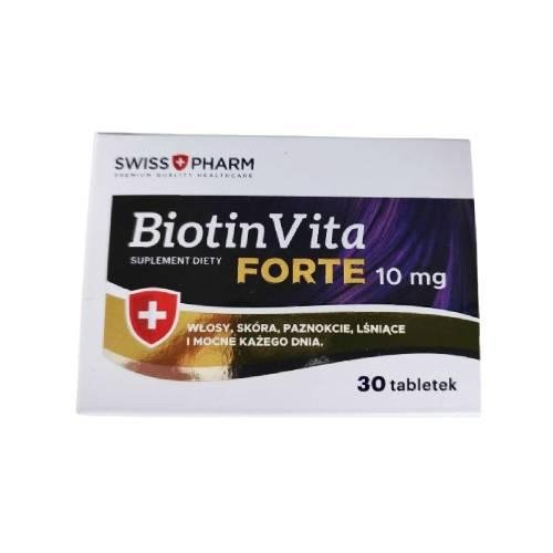 Suplement diety, BiotinVita Forte, 30 tabletek Inna marka