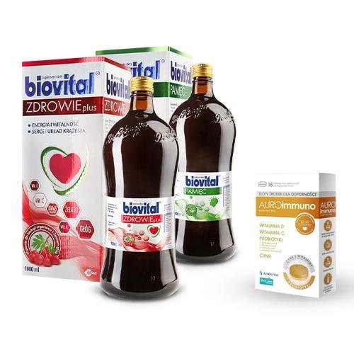 Suplement diety, Biovital, Zestaw Pamięć+Zdrowie Plus+AUROimmuno Biovital