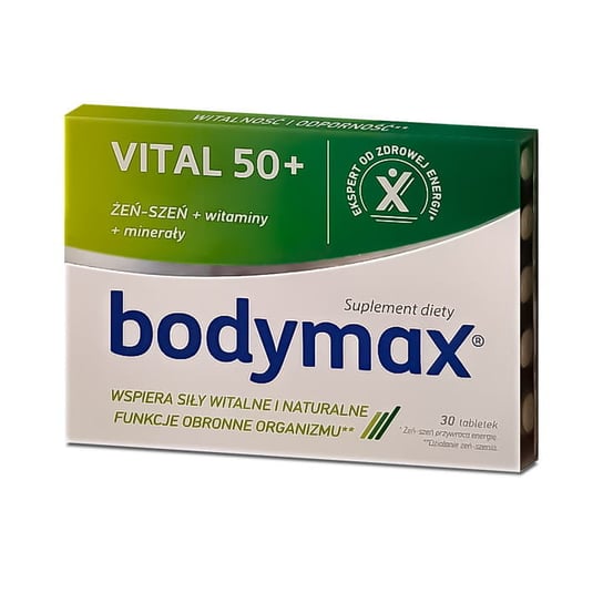 Suplement diety, Bodymax, Vital 50+ Żeń-Szeń, Witaminy, Minerały, 30 Tabletek Bodymax