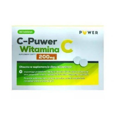 Suplement diety, C-Puwer Witamina C 200mg, 60 tabl. Inna marka