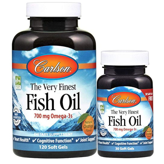 Suplement diety, Carlson The Very Finest Fish Oil 700Mg Omega-3S 120Caps + 30Caps Orange Carlson Labs