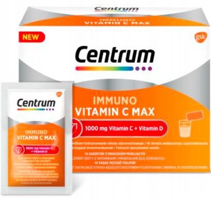 Suplement diety, CENTRUM Immuno, Vitamin C Max witamina C, 14 sasz. Inna marka