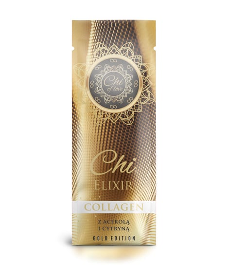 Suplement diety, Chi, Collagen Elixir gold Edition, Pakiet 30 sztuk, Kolagen Do Picia Z Naturalną Wit. C, Sok Z Cytryny I Aceroli CHI