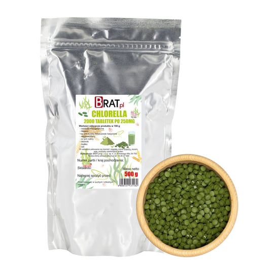 Suplement diety, Chlorella 2000 tabletek 500g BRAT