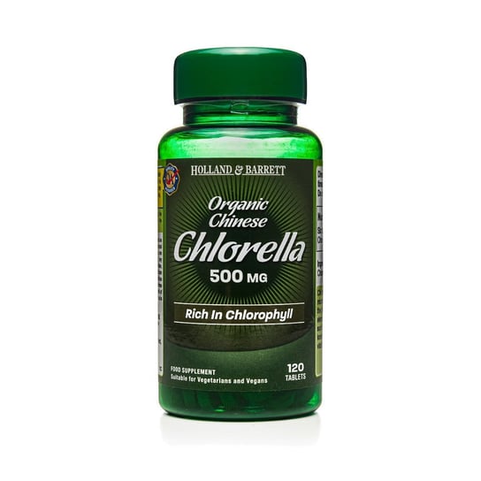 Suplement diety, Chlorella Chińska HOLLAND&BERRETT, 500 mg, 120 tabletek Holland & Barrett