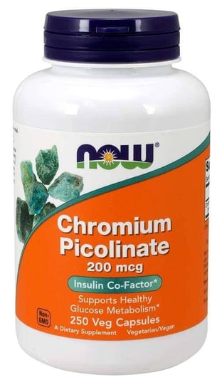 Suplement diety, Chromium Picolinate - Pikolinian Chromu (250 kaps.) Now Foods