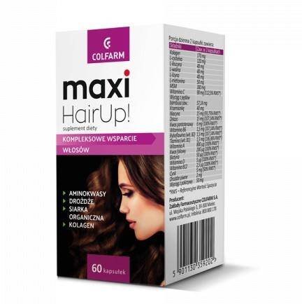 Suplement diety, Colfarm Maxi HairUP! kompleksowe wsparcie włosów Colfarm