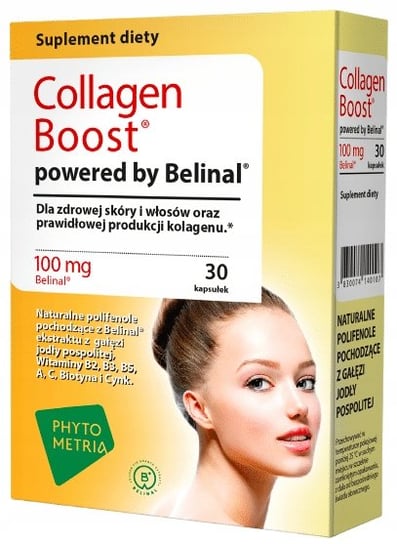 Suplement diety, Collagen Boost Powered By Belinal, Skóra Włosy, 30 Kaps. Inna marka