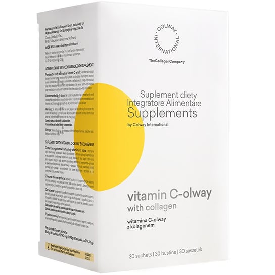 Suplement diety, Colway, Witamina C 1000mg z Kolagenem, 30 sasz. Colway