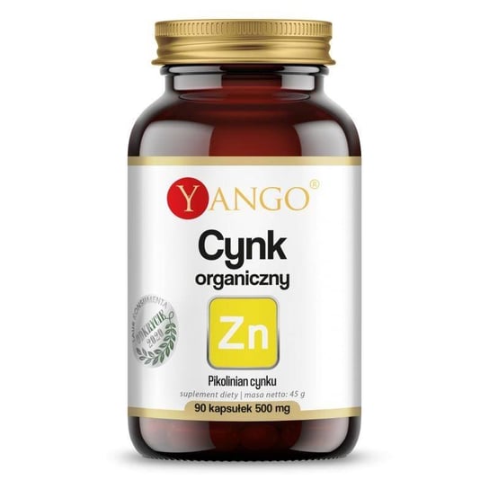 Suplement diety, Cynk organiczny (90 kaps.) Yango