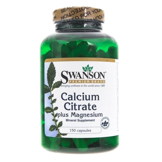 Suplement diety, Cytrynian wapnia + magnez SWANSON, 150 kapsułek Swanson