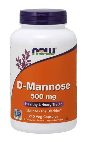 Suplement diety, D-mannoza 500 mg (240 kaps.) Now Foods