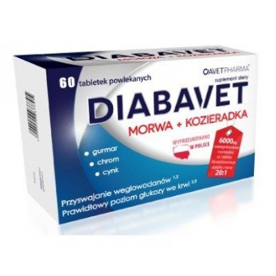Suplement diety, Diabavet, 60 Tabletek AVET