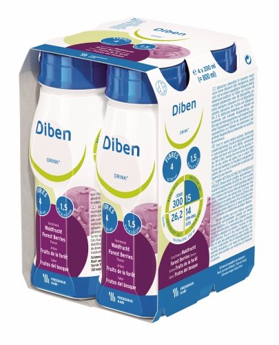 Suplement diety, Diben Drink Owoce Leśne, 4*200 ml Fresenius