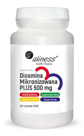 Suplement diety, Diosmina mikronizowana Plus 500 mg Aliness 100 tabletek Aliness