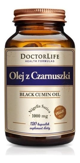 Suplement diety, Doctor Life, Black cumin oil olej z czarnuszki 1000 mg, 120 kapsułek Doctor Life