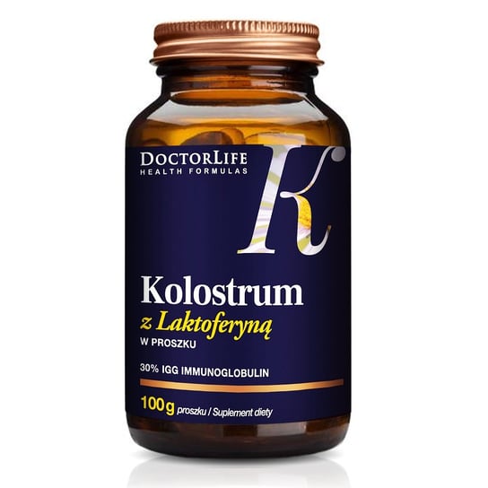 Suplement diety, DOCTOR LIFE Kolostrum z laktoferyną w proszku 100 g Doctor Life