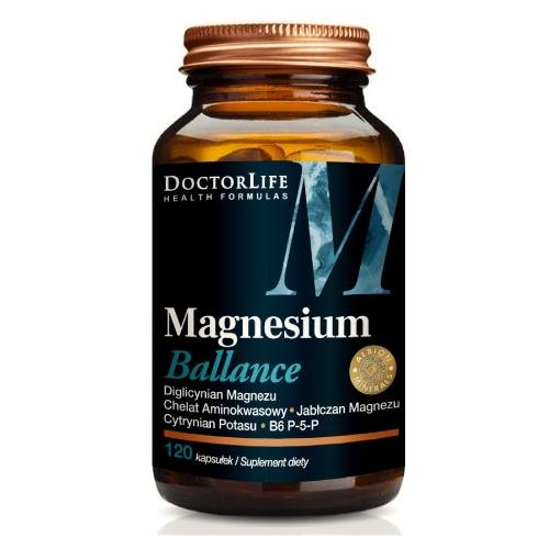 Suplement diety, Doctor Life, Magnesium Ballance cytrynian i jabłczan magnezu magnez 240 mg, 120 kapsułek Doctor Life